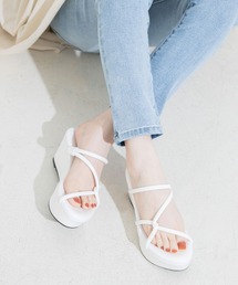 Newlyme | 厚底ラインストラップサンダル(サンダル)