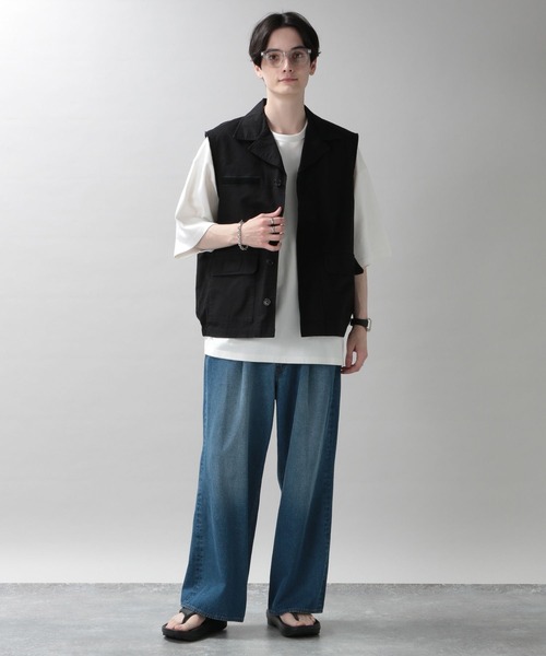 RAGEBLUE（レイジブルー）の「ミリタリーベスト（ベスト・メンズ・ブラック/オリーブ・FREE）」の3枚目の写真