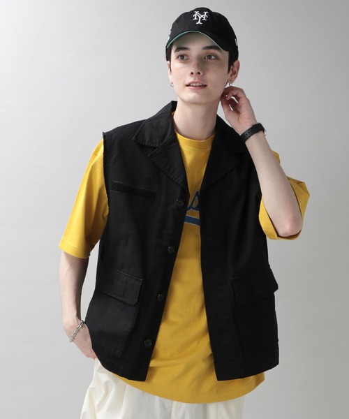 RAGEBLUE（レイジブルー）の「ミリタリーベスト（ベスト・メンズ・ブラック/オリーブ・FREE）」の5枚目の写真