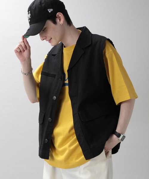 RAGEBLUE（レイジブルー）の「ミリタリーベスト（ベスト・メンズ・ブラック/オリーブ・FREE）」の6枚目の写真