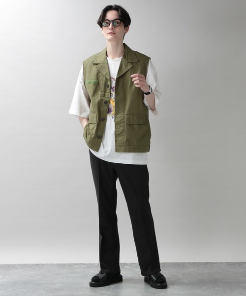 RAGEBLUE（レイジブルー）の「ミリタリーベスト（ベスト・メンズ・ブラック/オリーブ・FREE）」の7枚目の写真