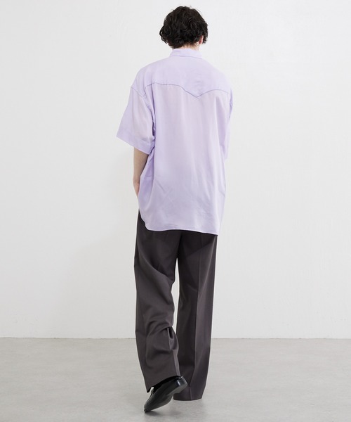 Lui's（ルイス）の「切替ヨークシャツ（シャツ/ブラウス・メンズ・ブラック/オフホワイト/パープル・FREE）」の12枚目の写真