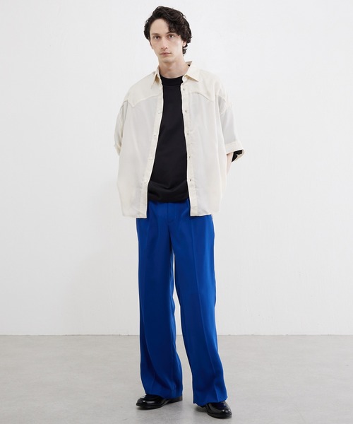 Lui's（ルイス）の「切替ヨークシャツ（シャツ/ブラウス・メンズ・ブラック/オフホワイト/パープル・FREE）」の13枚目の写真