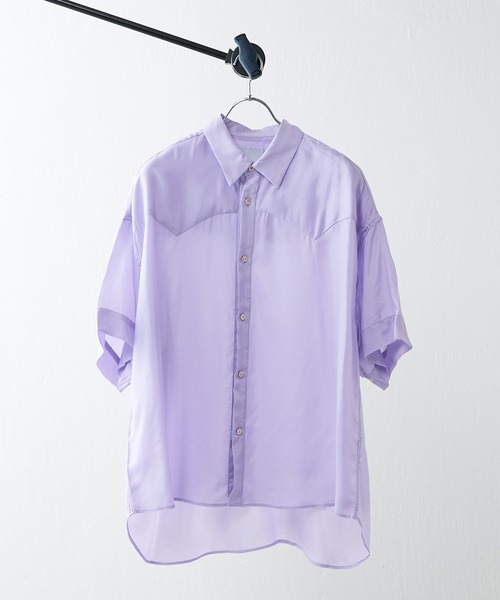 Lui's（ルイス）の「切替ヨークシャツ（シャツ/ブラウス・メンズ・ブラック/オフホワイト/パープル・FREE）」の14枚目の写真