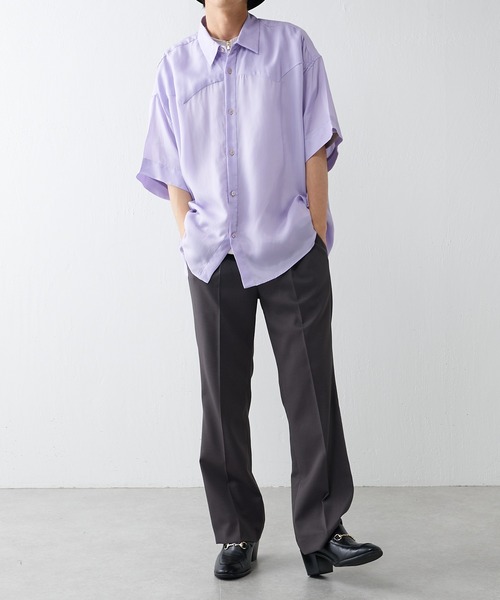 Lui's（ルイス）の「切替ヨークシャツ（シャツ/ブラウス・メンズ・ブラック/オフホワイト/パープル・FREE）」の19枚目の写真