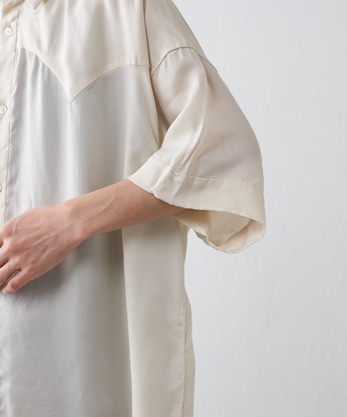 Lui's（ルイス）の「切替ヨークシャツ（シャツ/ブラウス・メンズ・ブラック/オフホワイト/パープル・FREE）」の22枚目の写真