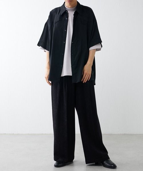 Lui's（ルイス）の「切替ヨークシャツ（シャツ/ブラウス・メンズ・ブラック/オフホワイト/パープル・FREE）」の18枚目の写真