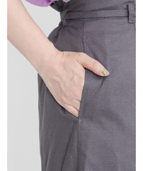 Te chichi TERRASSE（テチチテラス）の「リネン混ウエストリボンセミタイトスカート（スカート・レディース・ベージュ/イエロー/チャコール・ﾌﾘ-）」の11枚目の写真