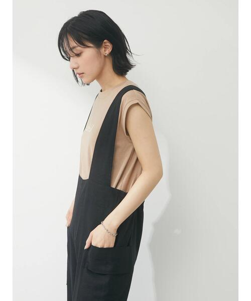 Green　Parks（グリーンパークス）の「リネンサロペット（サロペット/オーバーオール・レディース・ブラック/ブラウン・FREE）」の14枚目の写真