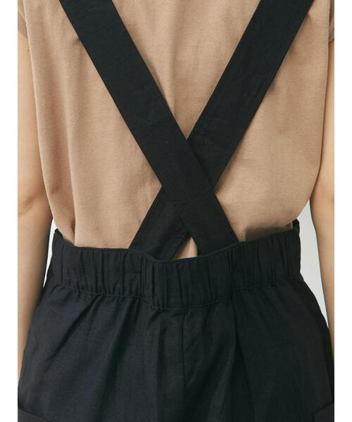 Green　Parks（グリーンパークス）の「リネンサロペット（サロペット/オーバーオール・レディース・ブラック/ブラウン・FREE）」の5枚目の写真