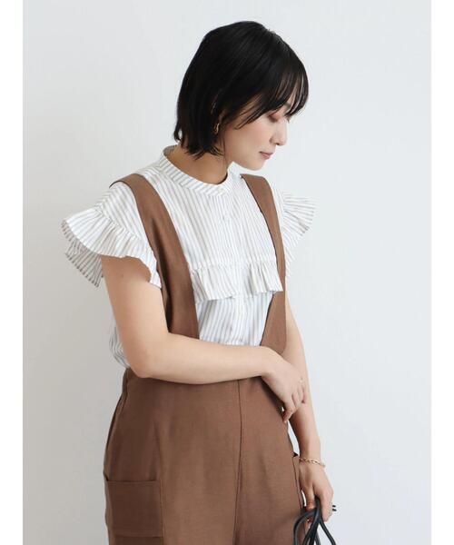 Green　Parks（グリーンパークス）の「リネンサロペット（サロペット/オーバーオール・レディース・ブラック/ブラウン・FREE）」の20枚目の写真