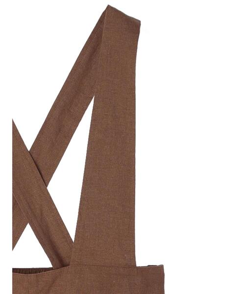 Green　Parks（グリーンパークス）の「リネンサロペット（サロペット/オーバーオール・レディース・ブラック/ブラウン・FREE）」の18枚目の写真