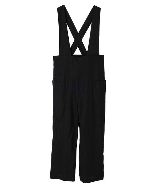 Green　Parks（グリーンパークス）の「リネンサロペット（サロペット/オーバーオール・レディース・ブラック/ブラウン・FREE）」の7枚目の写真