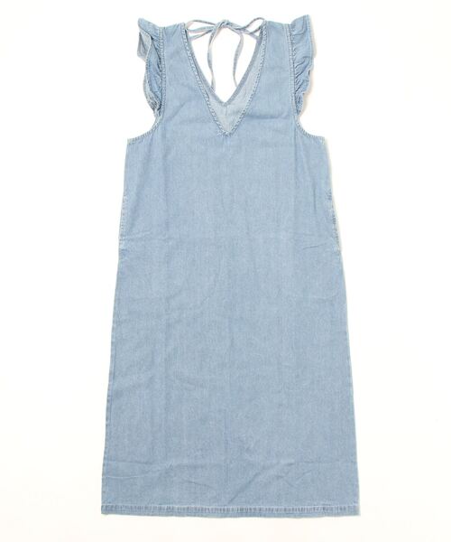 Sugar spoon(シュガースプーン)の「・SUGAR SPOON ラッフルデニムワンピース(ワンピース・レディース・インディゴブルー/ライトインディゴブルー・FREE)」の3枚目の写真