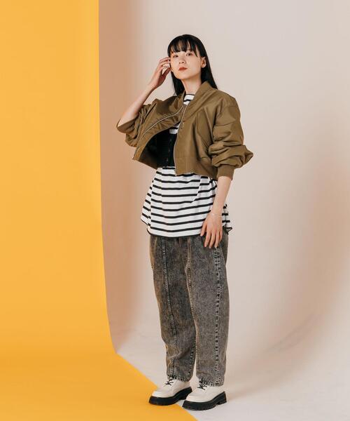 CITEN(シテン)の「<CITEN>ショート MA-1(その他アウター・レディース・オフホワイト/オリーブ・FREE)」の14枚目の写真