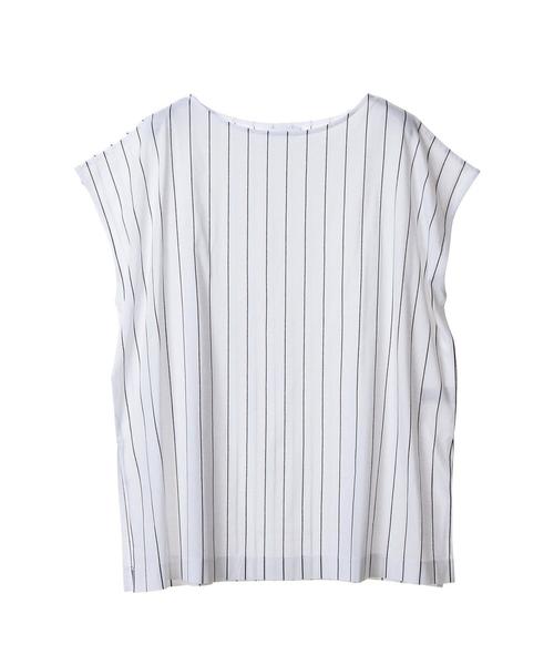 ASTRAET（アストラット）の「ASTRAET(アストラット) チェック/ストライプ ノースリーブプルオーバー（Tシャツ/カットソー・レディース・ホワイト/ブラック/その他1・フリー）」の3枚目の写真