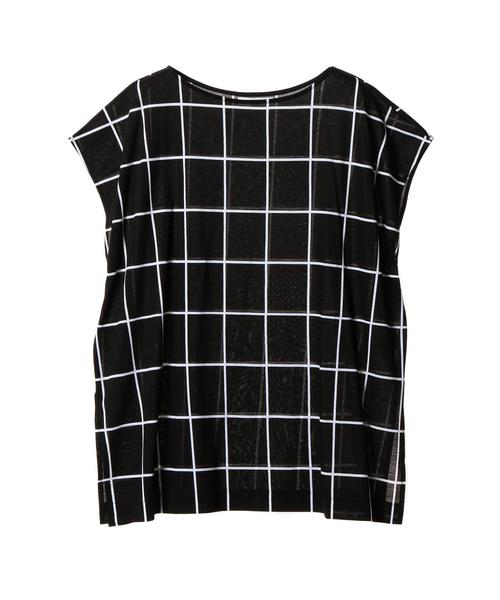 ASTRAET（アストラット）の「ASTRAET(アストラット) チェック/ストライプ ノースリーブプルオーバー（Tシャツ/カットソー・レディース・ホワイト/ブラック/その他1・フリー）」の2枚目の写真