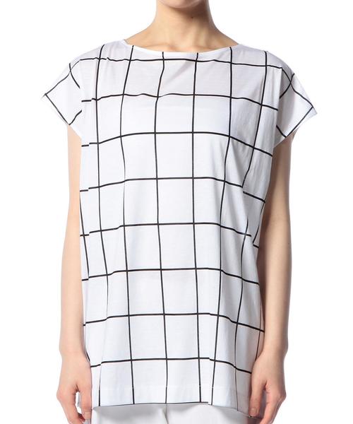 ASTRAET（アストラット）の「ASTRAET(アストラット) チェック/ストライプ ノースリーブプルオーバー（Tシャツ/カットソー・レディース・ホワイト/ブラック/その他1・フリー）」の4枚目の写真