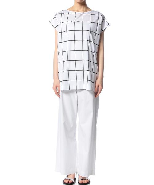 ASTRAET（アストラット）の「ASTRAET(アストラット) チェック/ストライプ ノースリーブプルオーバー（Tシャツ/カットソー・レディース・ホワイト/ブラック/その他1・フリー）」の9枚目の写真