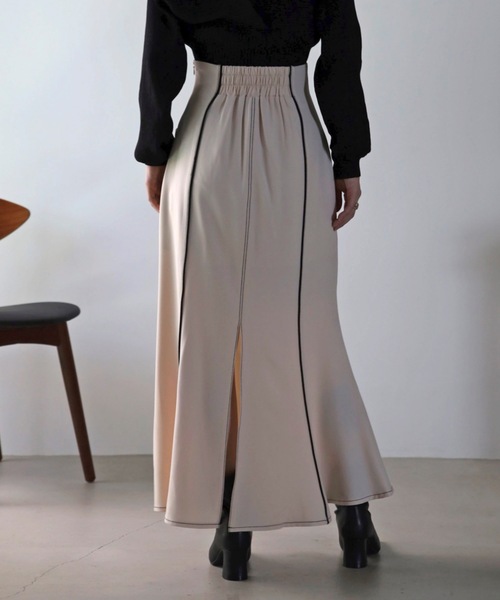 UNFIELD（アンフィールド）の「【UNFIELD】配色パイピングマーメイドスカート（スカート・レディース・ブラック/ベージュ・FREE）」の18枚目の写真