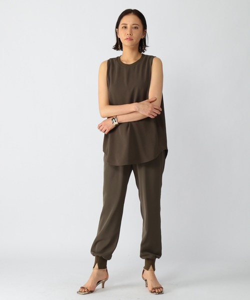 BARNYARDSTORM（バンヤードストーム）の「BARNYARDSTORM / ダブルクロスタンク（Tシャツ/カットソー・レディース・ブラック/モカ/カーキ・1/0）」の14枚目の写真