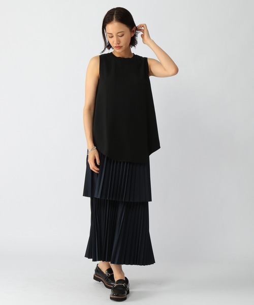 BARNYARDSTORM（バンヤードストーム）の「BARNYARDSTORM / ダブルクロスタンク（Tシャツ/カットソー・レディース・ブラック/モカ/カーキ・1/0）」の12枚目の写真