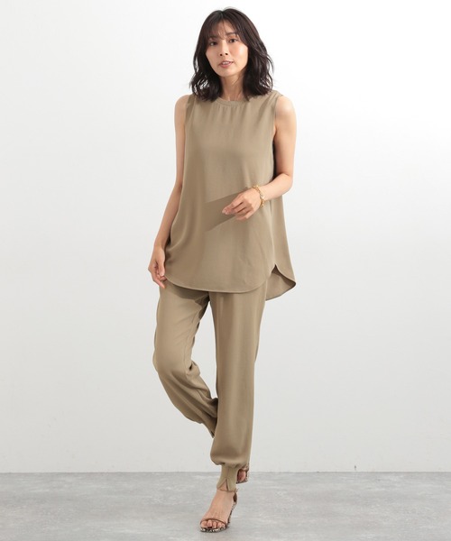 BARNYARDSTORM（バンヤードストーム）の「BARNYARDSTORM / ダブルクロスタンク（Tシャツ/カットソー・レディース・ブラック/モカ/カーキ・1/0）」の6枚目の写真