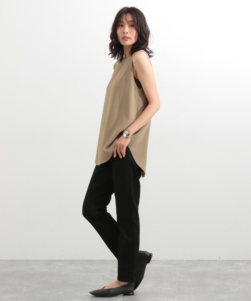 BARNYARDSTORM（バンヤードストーム）の「BARNYARDSTORM / ダブルクロスタンク（Tシャツ/カットソー・レディース・ブラック/モカ/カーキ・1/0）」の7枚目の写真