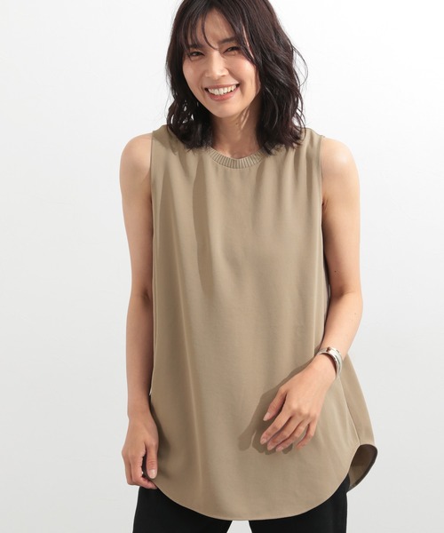 BARNYARDSTORM（バンヤードストーム）の「BARNYARDSTORM / ダブルクロスタンク（Tシャツ/カットソー・レディース・ブラック/モカ/カーキ・1/0）」の16枚目の写真