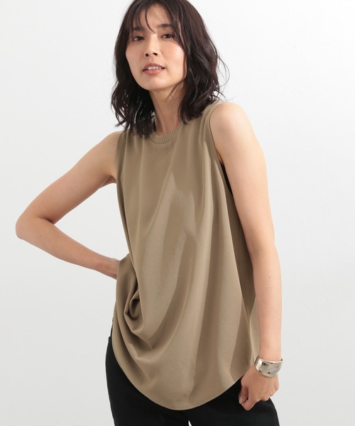 BARNYARDSTORM（バンヤードストーム）の「BARNYARDSTORM / ダブルクロスタンク（Tシャツ/カットソー・レディース・ブラック/モカ/カーキ・1/0）」の17枚目の写真