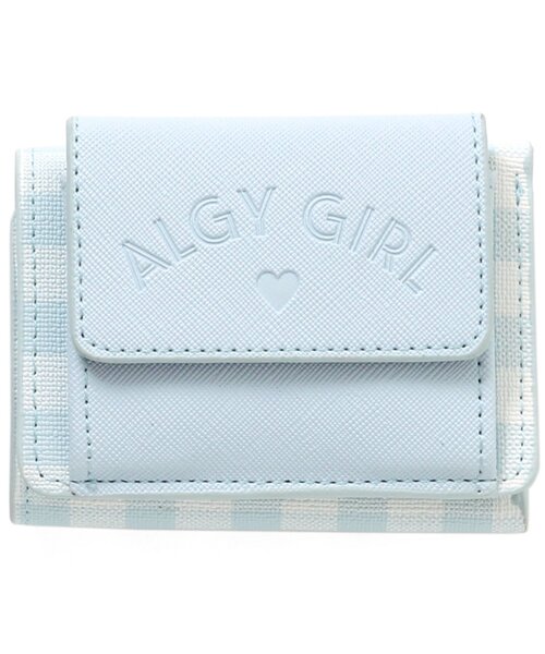 algy（アルジー）の「ギンガムチェックウォレット（財布・キッズ・ブラック/サックスブルー・FREE）」の2枚目の写真