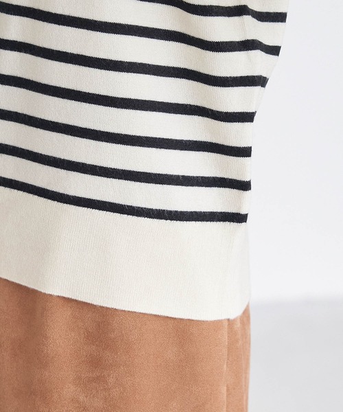 ROPE' PICNIC（ロペピクニック）の「アンチピリング天竺タートルネックプルオーバー（ニット/セーター・レディース・ブラック/ベージュ/オフホワイト/オレンジ/グリーン/ホワイト系その他5/ブルー系その他4・38）」の20枚目の写真