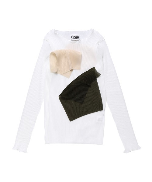 kotohayokozawa(コトハヨコザワ)の「kotohayokozawa LONG SLEEVE TOP TD22S-P05(その他トップス・レディース・ホワイト/カーキ・FREE)」の1枚目の写真