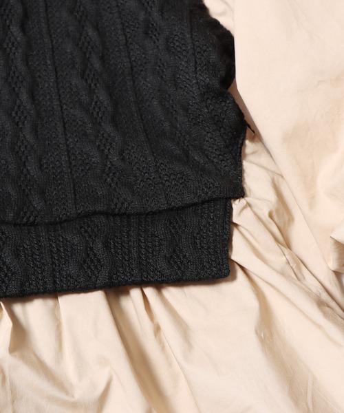 F.O.KIDS（エフオーキッズ）の「F.O.KIDS/エフオーキッズ ニットジャガードセットアップ（ベスト・キッズ・ブラック/ピンク/キャメル・130/140）」の8枚目の写真