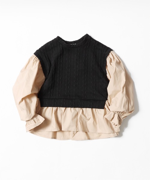 F.O.KIDS（エフオーキッズ）の「F.O.KIDS/エフオーキッズ ニットジャガードセットアップ（ベスト・キッズ・ブラック/ピンク/キャメル・130/140）」の18枚目の写真