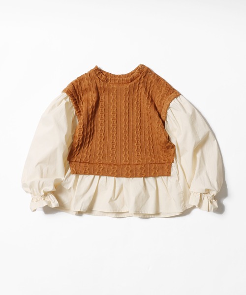 F.O.KIDS（エフオーキッズ）の「F.O.KIDS/エフオーキッズ ニットジャガードセットアップ（ベスト・キッズ・ブラック/ピンク/キャメル・130/140）」の20枚目の写真