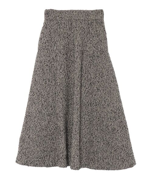 LAGUNAMOON（ラグナムーン）の「ツイードフレアースカート（スカート・レディース・ブラック/グリーン・SMALL/MEDIUM）」の2枚目の写真