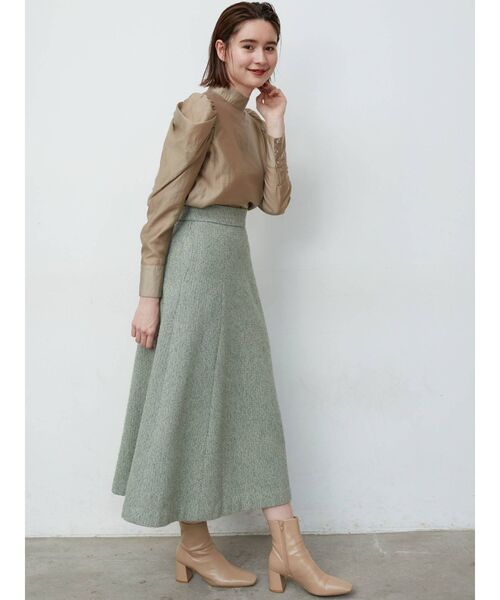 LAGUNAMOON（ラグナムーン）の「ツイードフレアースカート（スカート・レディース・ブラック/グリーン・SMALL/MEDIUM）」の11枚目の写真