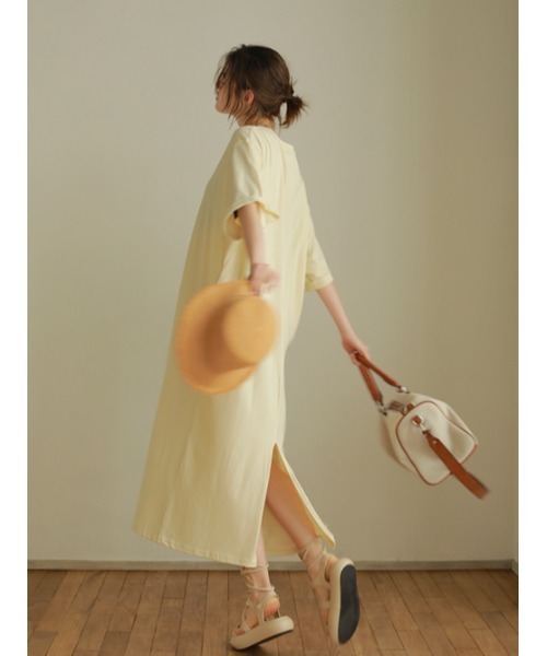 AMAIL（アマイル）の「Relax long cloth（ワンピース・レディース・ブラック/グレー・FREE）」の8枚目の写真