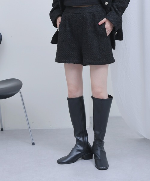 COLONY 2139(コロニートゥーワンスリーナイン)の「セットアップ対応 / ツイードショートパンツ(その他パンツ)」|ブラック