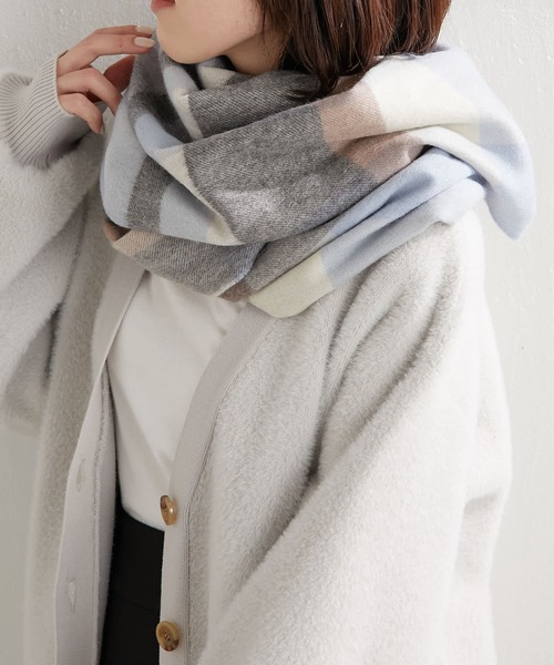 ストール ショール ファッション雑貨 Gallardagalante ベーシックチェックストール Papillonner パピヨネ ストール ショール Papillonner パピヨネ のファッション