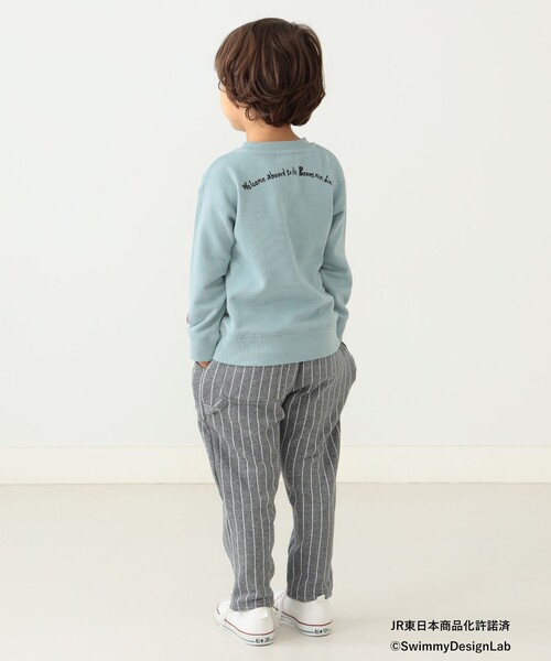 BEAMS mini(ビームスミニ)の「BEAMS mini / トレイン トンネル ポケット スウェット プルオーバー (90~150cm)(スウェット・キッズ・ライトグレー/ブルー系その他3/グリーン系その他・150/120/130/100/90/140/110)」の11枚目の写真