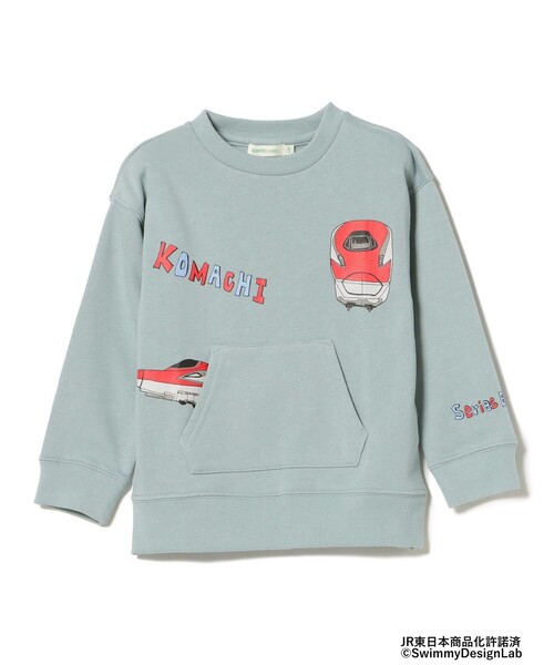 BEAMS mini(ビームスミニ)の「BEAMS mini / トレイン トンネル ポケット スウェット プルオーバー (90~150cm)(スウェット・キッズ・ライトグレー/ブルー系その他3/グリーン系その他・150/120/130/100/90/140/110)」の16枚目の写真