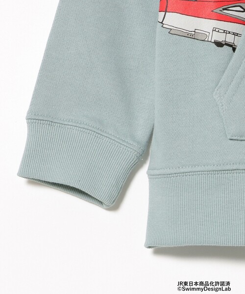 BEAMS mini(ビームスミニ)の「BEAMS mini / トレイン トンネル ポケット スウェット プルオーバー (90~150cm)(スウェット・キッズ・ライトグレー/ブルー系その他3/グリーン系その他・150/120/130/100/90/140/110)」の18枚目の写真