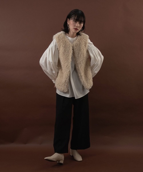 I_am(アイアム)の「gather volume blouse(シャツ/ブラウス・レディース・ブラック/キャメル/オフホワイト・FREE)」の7枚目の写真