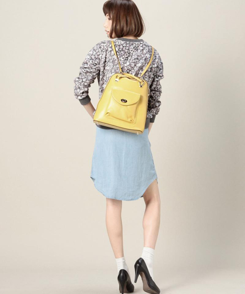 ROSE BUD（ローズバッド）の「(ROSE BUD)S290G PEBBLE LEATHER TWO WAY BAG[リュック]（バックパック/リュック・レディース・ブラック/ネイビー/ホワイト/イエロー/ブラウン・ONE SIZE）」の21枚目の写真