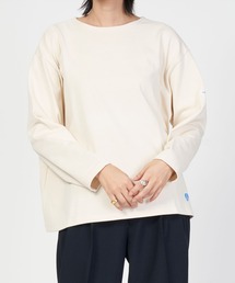 WIDE BOAT NECK L/S P.O. ワイドシルエット コットンロード ボートネック ロングスリーブバスクシャツ