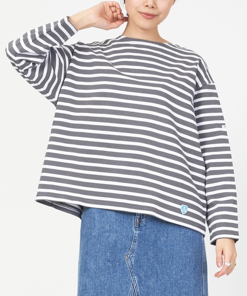 ORCIVAL（オーシバル）の「WIDE BOAT NECK L/S P.O. ワイドシルエット コットンロード ボートネック ロングスリーブバスクシャツ（Tシャツ/カットソー・レディース・ブラウン系/ホワイト系その他/ブラック系/ホワイト系その他2/ホワイト系/ホワイト系その他3/ホワイト系その他4/ホワイト系その他6/その他2/ホワイト/その他3/その他1/ホワイト系その他5/ホワイト系3/ホワイト系5/その他4/ホワイト系2/ホワイト系4/ホワイト系その他7/ホワイト系6/その他5/ブルー系その他/ダークブラウン系/ブラック系その他・1）」の20枚目の写真