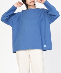 WIDE BOAT NECK L/S P.O. ワイドシルエット コットンロード ボートネック ロングスリーブバスクシャツ