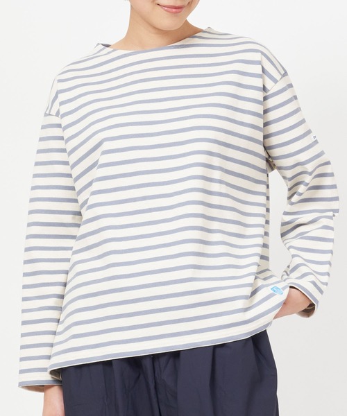 ORCIVAL（オーシバル）の「WIDE BOAT NECK L/S P.O. ワイドシルエット コットンロード ボートネック ロングスリーブバスクシャツ（Tシャツ/カットソー・レディース・ブラウン系/ホワイト系その他/ブラック系/ホワイト系その他2/ホワイト系/ホワイト系その他3/ホワイト系その他4/ホワイト系その他6/その他2/ホワイト/その他3/その他1/ホワイト系その他5/ホワイト系3/ホワイト系5/その他4/ホワイト系2/ホワイト系4/ホワイト系その他7/ホワイト系6/その他5/ブルー系その他/ダークブラウン系/ブラック系その他・1）」の7枚目の写真